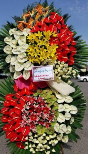 تاج گل 2 طبقه تبریک