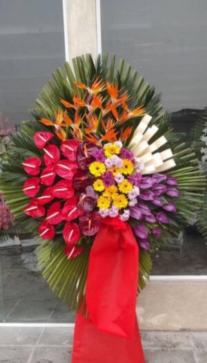 تاج گل 1 طبقه تبریک