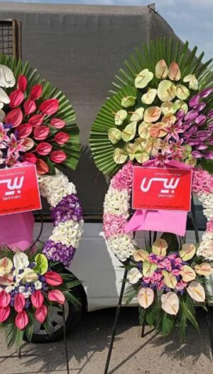 تاج گل نمایشگاهی افتتاحیه و تبریک D8