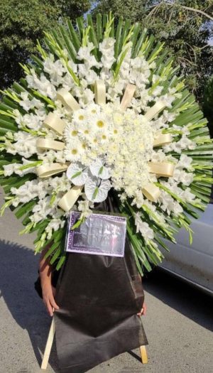 تاج گل ختم ۱طبقه کد C172
