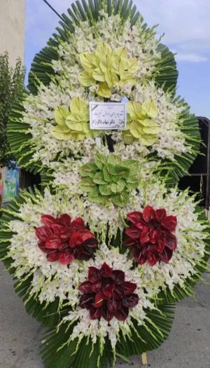 تاج گل ختم ترحیم ۷تیکه ۷طبقه کد C186