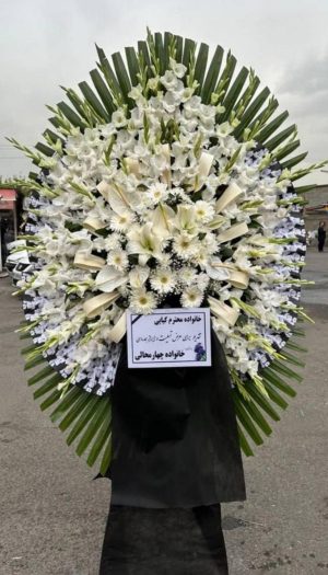 تاج گل ختم ۱طبقه کد C166